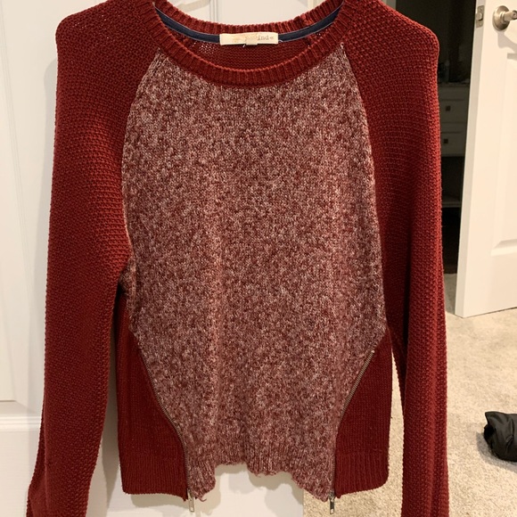 Rewind Sweaters - Rewind Deep Red Knitted Sweater Rewind Sweaters - Rewind Deep Red Knitted Sweater